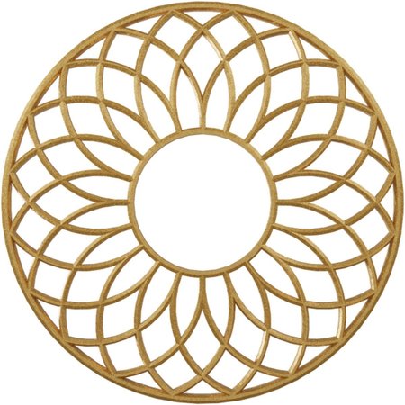 EKENA MILLWORK Cannes Architectural Grade PVC Pierced Ceiling Medallion, Gold, 24"OD x 8 1/4"ID x 3/4"P CMPP24CNSGO